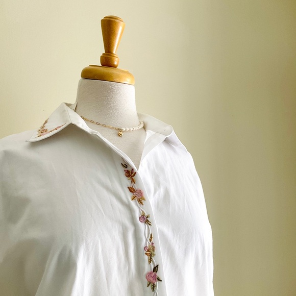 Hand Embroidered Button-Down Shirt - Picture 2 of 4